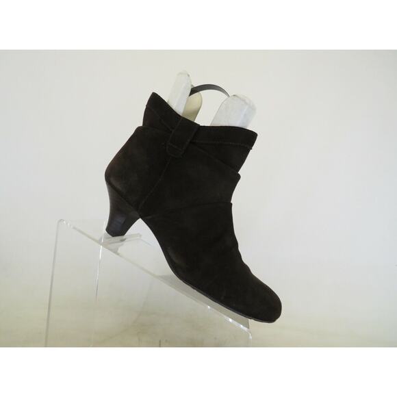 NINE WEST Womens Brown Suede Slouch Fashion Ankle Boots Booties Size 8.5 M - Picture 1 of 11